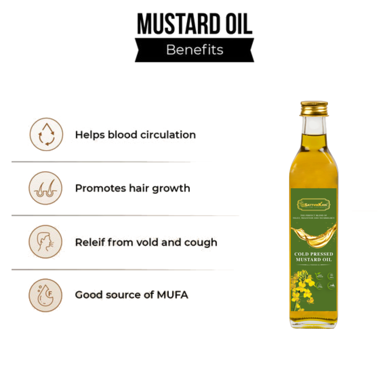 Cold Pressed Yellow Mustard Oil